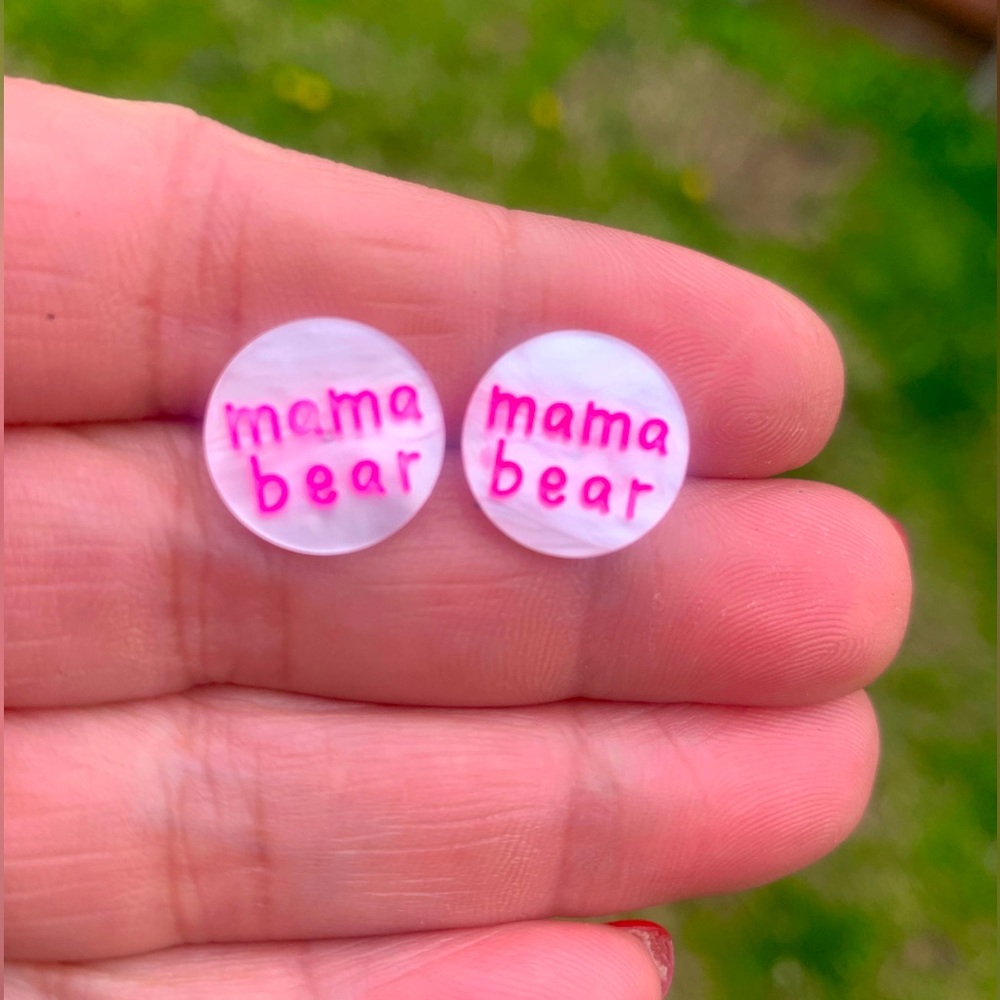 New! Mama Bear stud earrings